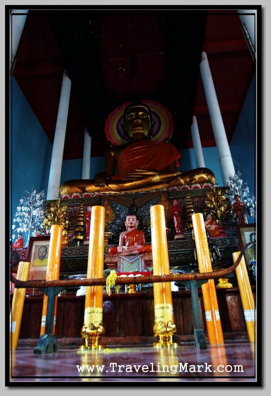 Main Statue of Buddha Inside the Wat Preah Prom Rath Temple