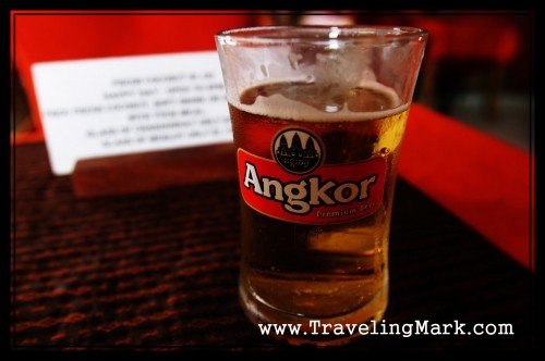 Draught Angkor Beer - My First Beer in Cambodia