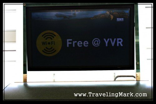 Large Flat Screen TV Advertising Free WiFi at YVR Large Flat Screen TV Advertising Free WiFi at YVR