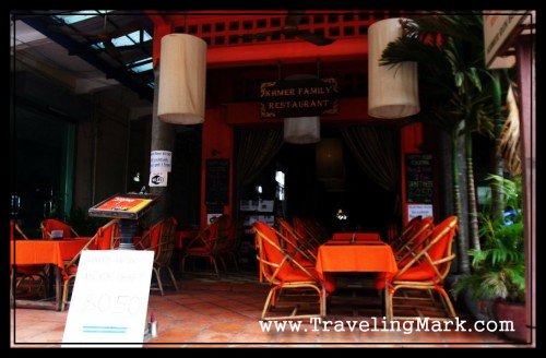 Entrance to the Khmer Family Restaurant with view of the Patio as Seen from the Street #8 in Siem Reap