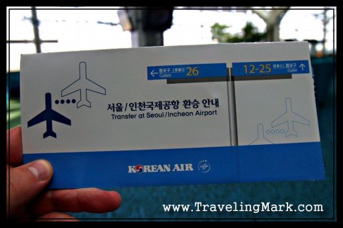 Korean Air Boarding Passes Came in a Shiny Package