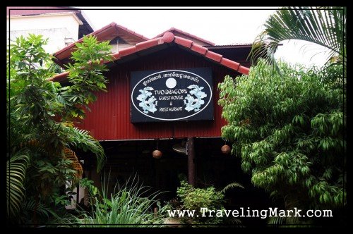 Front End of Two Dragons Guesthouse in Siem Reap