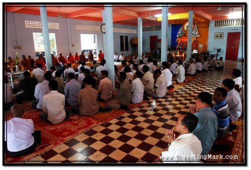 Pchum Ben - Festival of the Dead, Notice the Time on the Clock. I Had 15 Minutes Till my English Lecture at 5pm