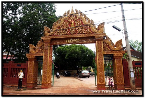 Photo: Wat Damnak Front Gate with Cables Spoiling the View