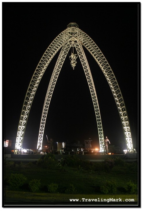 Photo: Artistic Structure at the Traffic Circle in San Pedro de Macoris Where I Picked Up the Hitch-Hiker Who Stole My Laptop