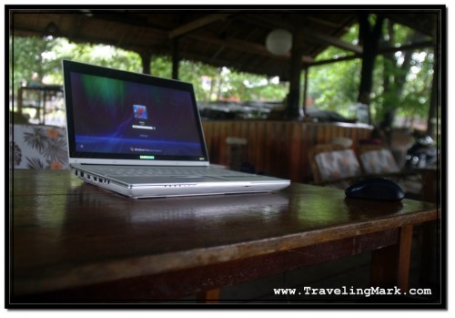 Photo: The Only Picture of My Stolen Laptop I Have. Taken at Bungalow Village in Sihanoukville, Cambodia