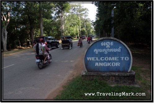Photo: I Was This Close to Angkor Wat, But From Here You Can't See Any Temples, Only Lots of Locals Riding In and Out
