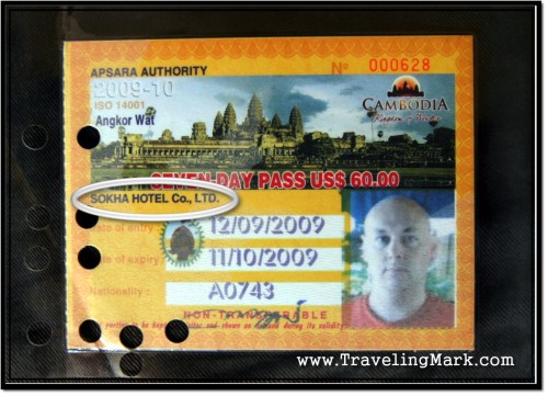 Photo: Angkor Archaeological Park Entrance Ticket Bears Sokha Hotels Co. LTD Name To Show Who Controls the Temples