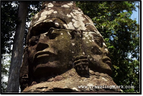 Photo: Head of Apsara Divinity at Angkor Thom South Gate