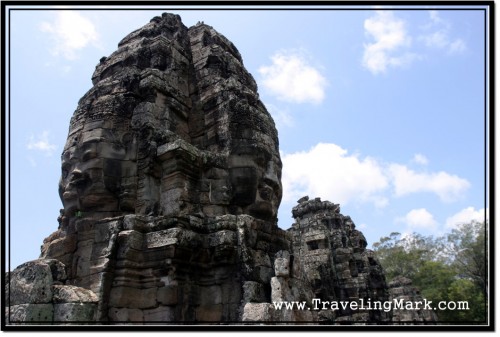 Photo: Free-Standing Bayon Face Tower at Angkor Thom, Cambodia