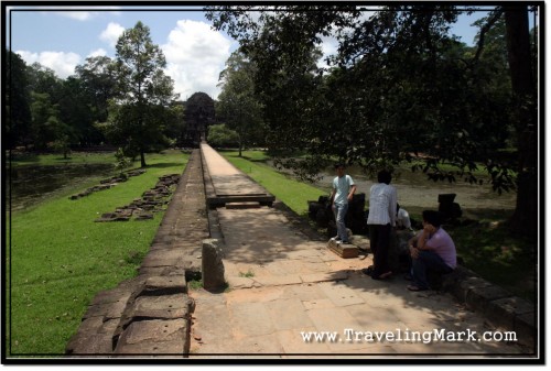 Photo: 172m Long Causeway Leading to the Baphuon Temple with Lazy Locals Killing Time