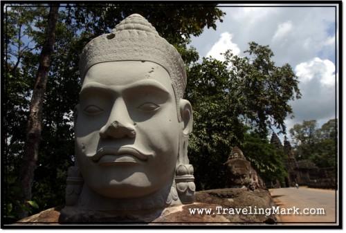 Photo: Restored Head of Apsara Figure That was Previously Stolen