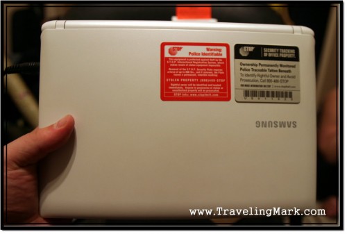 Photo: My Samsung N150 Netbook Tagged with Stop Theft Security Plate