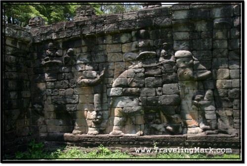 Photo: Elephant Carvings on the South Wall of the Terrace of the Elephants