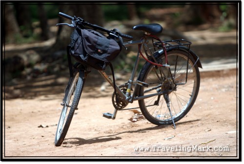 Photo: Camera Bag Attached to Handle Bar Gears Look As Though It Was in a Basket