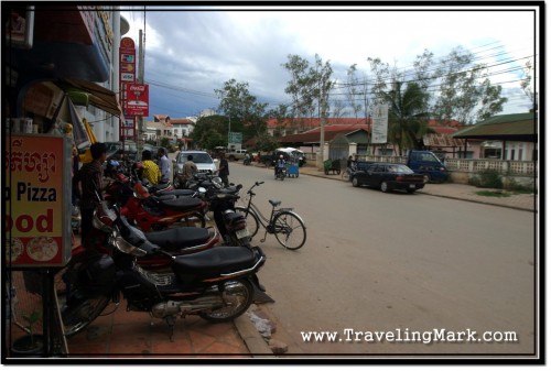 Photo: Motorcycles Blocking the Sidewalk in Siem Reap