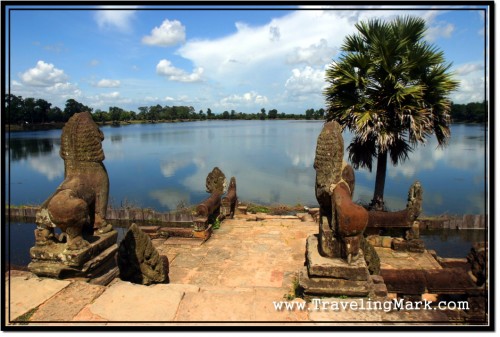 Photo: Sras Srang Boat Platform with Stone Lions and Naga Balustrades