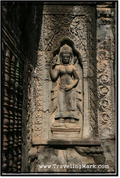 Photo: Apsara Carvings Among Bas Reliefs of Ta Prohm Temple
