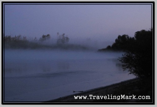 Photo: Just Before Sun Rise, When Temperature Was at Its Lowest, the Lake Started to Turn Into Vapor