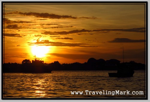 Photo: View of the Sunset from the Kota Kinabalu Fishing Harbor