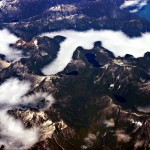 White Clouds Sitting in the Valleys of BC Mountains