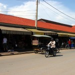 South End of Phsar Chas aka Old Market in Siem Reap with View of Stalls Facing the Street