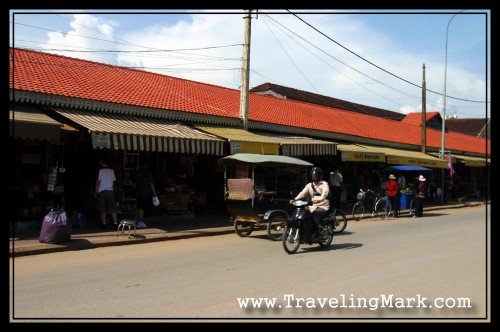 South End of Phsar Chas aka Old Market in Siem Reap with View of Stalls Facing the Street