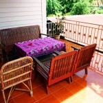 Cozy Balcony Set Up on Upper Floor of Two Dragons in Siem Reap