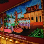 Colorful, 3 Dimmensional Relics Around the Wall Surrounding the Wat Preah Prom Rath Temple
