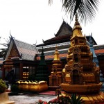 Wat Preah Prom Rath Temple and Pagoda Photo with Side Entrance and Gravestones