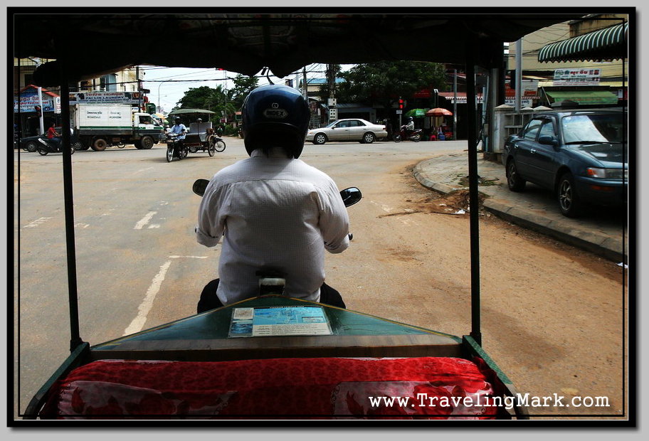 View of Wat Bo Road from the Tuk Tuk on My Way to the Bicycle Shop