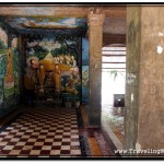 Paintings Depicting Scenes from Life of Buddha on an Old Wall in Wat Bo, Siem Reap