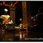 Khmer Woman Praying at Ya-Tep Shrine on Pchum Ben Festival After Dusk