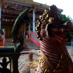 Photo: Lion and Naga - Multiheaded Serpent at the Steps to Wat Keseram