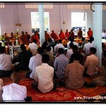 Cambodian Buddhists Praying During Pchum Ben Festival at Wat Preah Prom Rath Temple