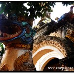 Royal Cat Guarding the Entrance to Wat Bo Temple