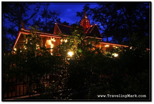 View of Preah Ang Chek Preah Ang Chorm Shrine Through Trees of Royal Independence Gardens