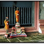 Statues at the Doorway to a Stupa Shrine