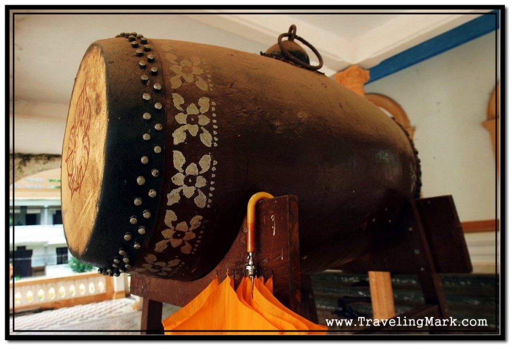 Beautiful Hand Made Drum at Wat Damnak