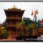 Photo: Central Pagoda of Wat Damnak has Golden Finish