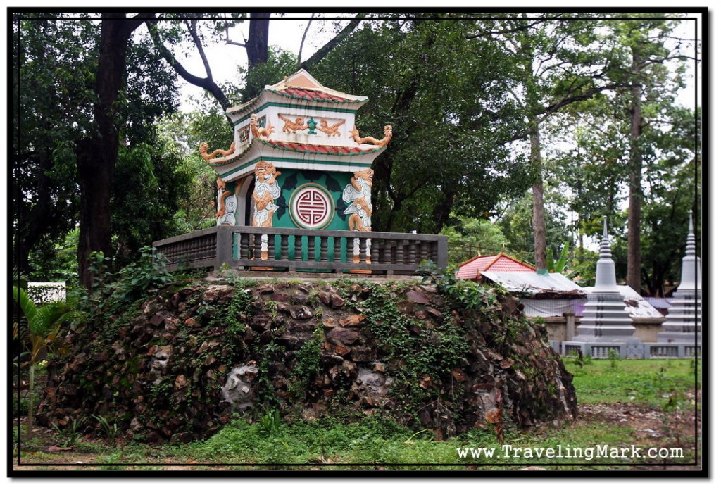 Photo: Small Shrine on a Hill at Wat Damnak Compound