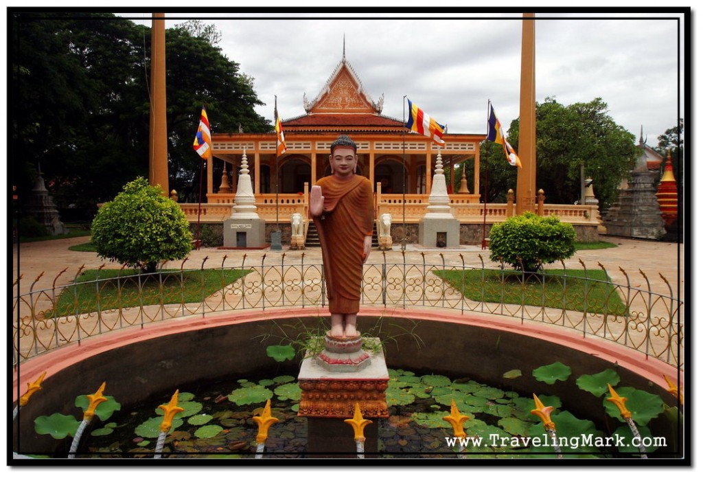 Photo: Wat Damnak Courtyard with Temple in the Rear