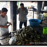 Wrapping Up Sticky Rice Cakes at Wat Bo