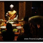 Fruit, Flowers and Burning Incense Sticks Accompany the Prayers of Buddhist Cambodians