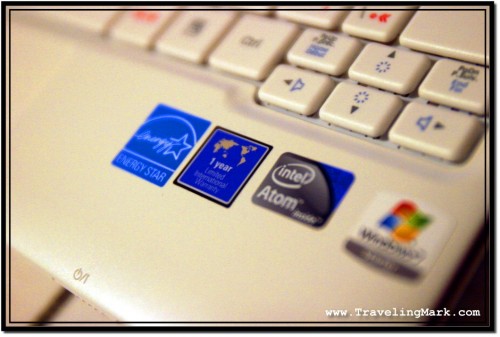 Photo: Sticker on My Laptop Signifying That I Came with One Year International Warranty from a Manufacturer