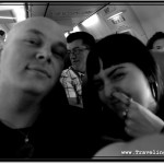 Photo: Me and My Friend Barb Traveling Together to Cuba. Picture Taken on a Plane to Varadero