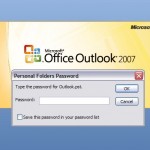 Photo: Password Protected Login To Microsoft Outlook 2007
