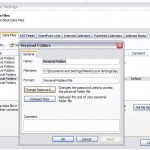 Photo: Personal Folders Dialog Box Which Appears After the Click on Settings