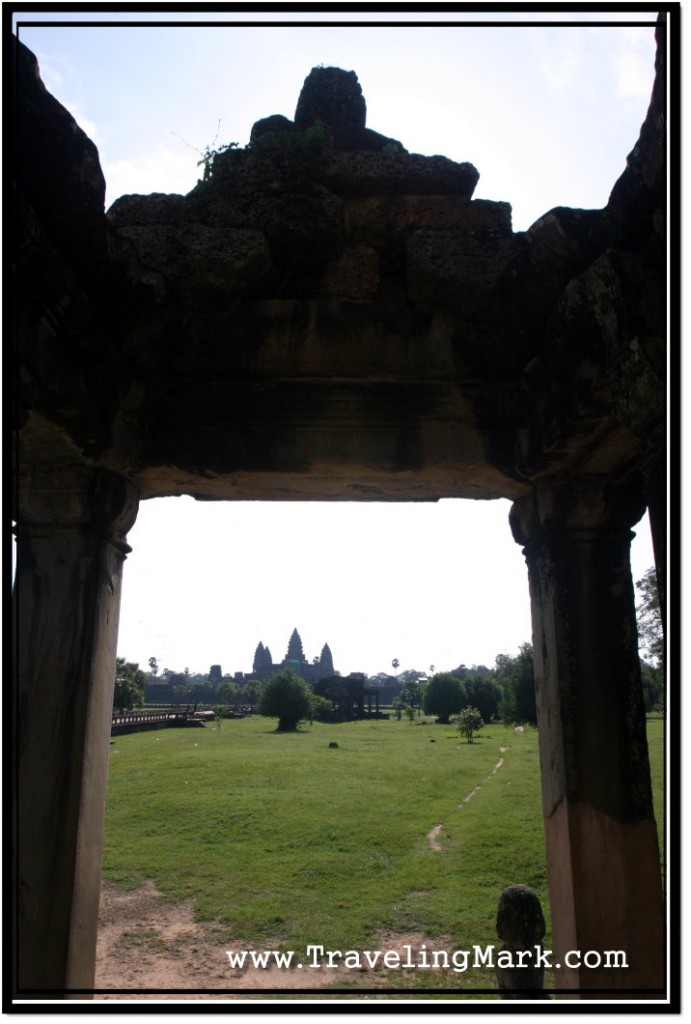 Photo: Angkor Wat As Seen Through the Window of the Exterior Wall Courtyard