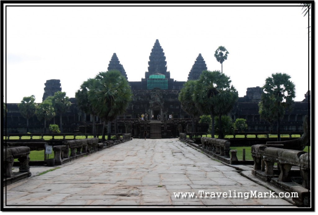 Photo: Sandstone Causeway Leading to Angkor Wat with No People Messing the View - Still Horrible Morning Light